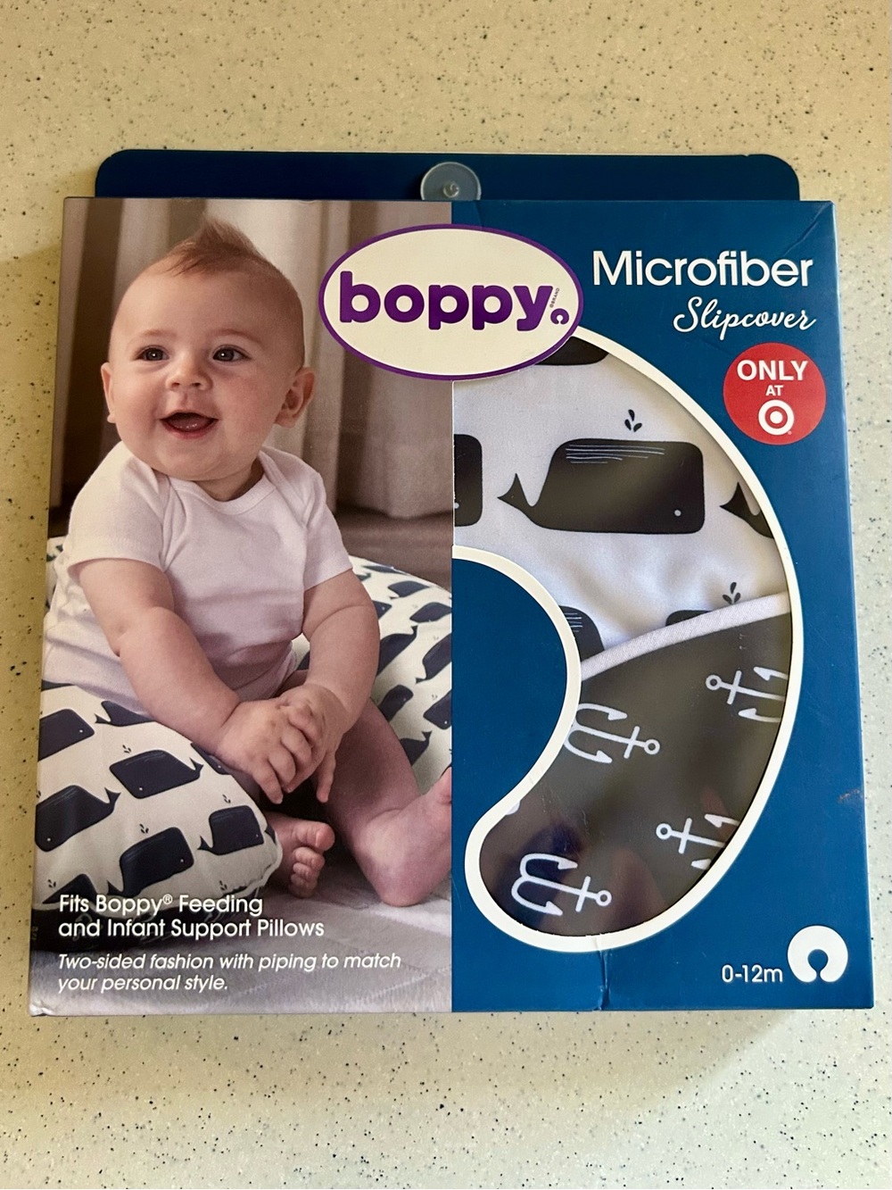 Boppy Microfiber Nursing Pillow Slipcover Target Exclusive Navy Whale Anchor